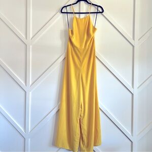 Forever 21 one piece pants jumper jumpsuit,  yellow, size large